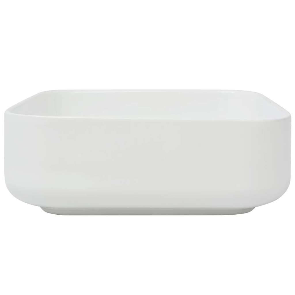 Waschbecken Quadratisch Keramik Weiß 39x39x13,5 cm - Home & Family Shop Nicolas Schwarz