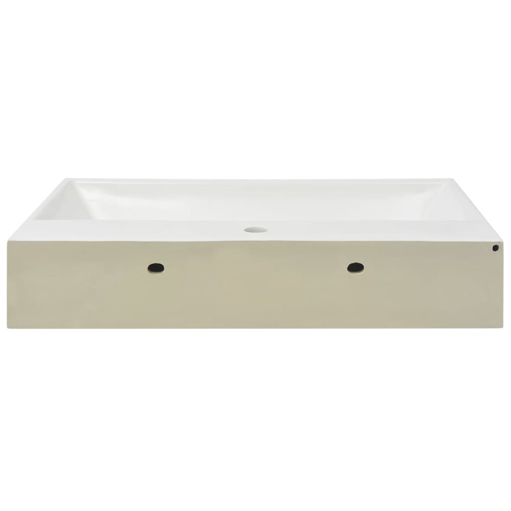 Waschbecken mit Hahnloch Keramik Weiß 76x42,5x14,5 cm - Home & Family Shop Nicolas Schwarz