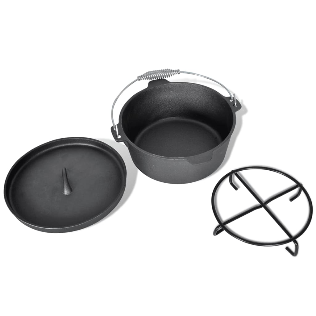 Ensemble de 9 casseroles et poêles dans un coffret en bois