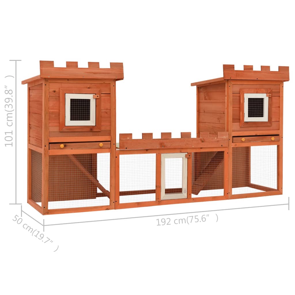 Großer Kaninchenstall Kleintierkäfig Doppelhaus - Home & Family Shop Nicolas Schwarz