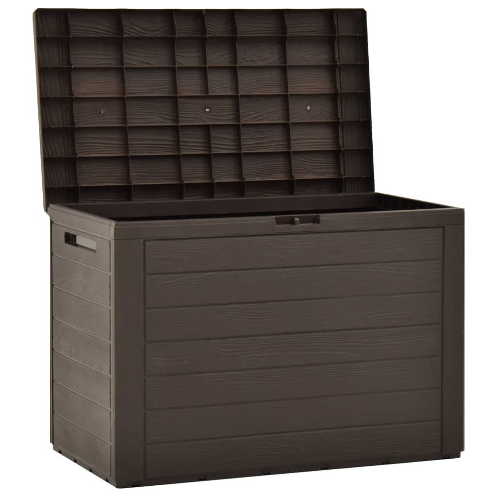 Coffre de jardin marron 78x44x55 cm
