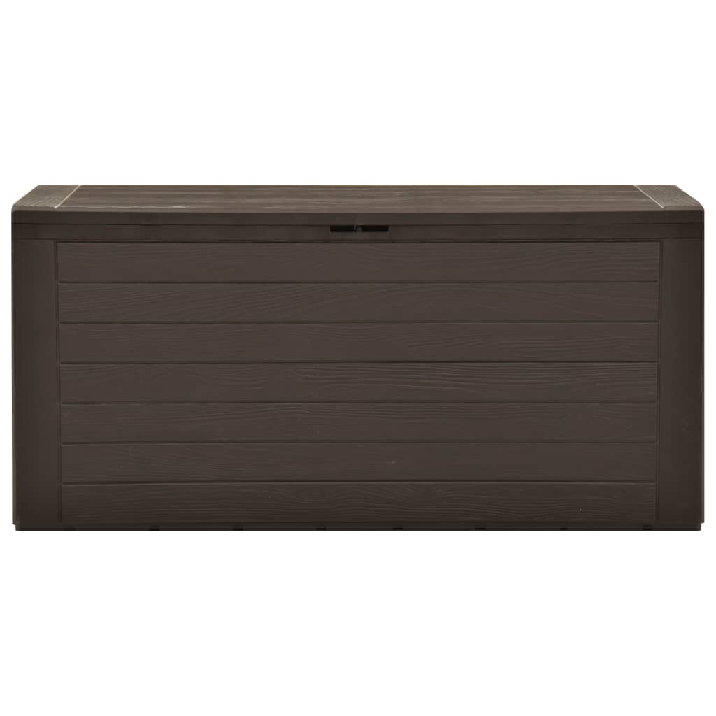 Coffre de jardin marron 116x44x55 cm