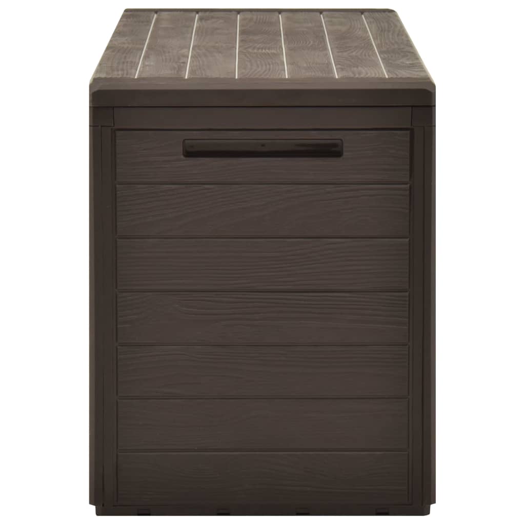 Coffre de jardin marron 116x44x55 cm