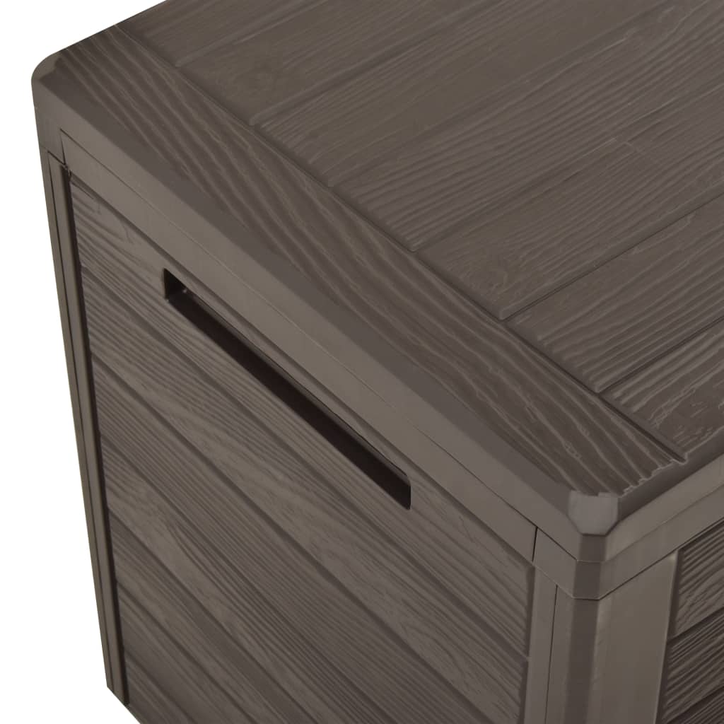 Coffre de jardin marron 116x44x55 cm