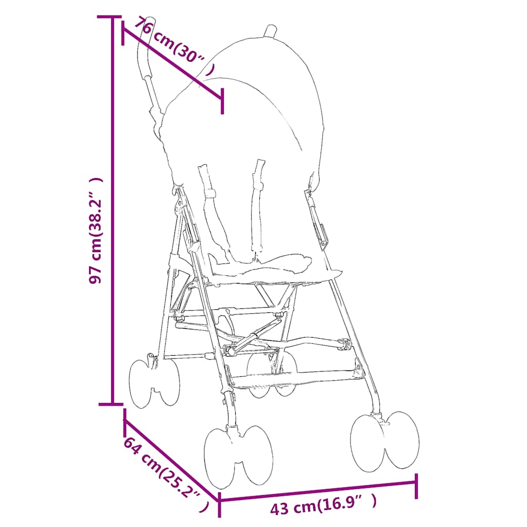 Kinderwagen Anthrazit und Schwarz Stahl - Home & Family Shop Nicolas Schwarz