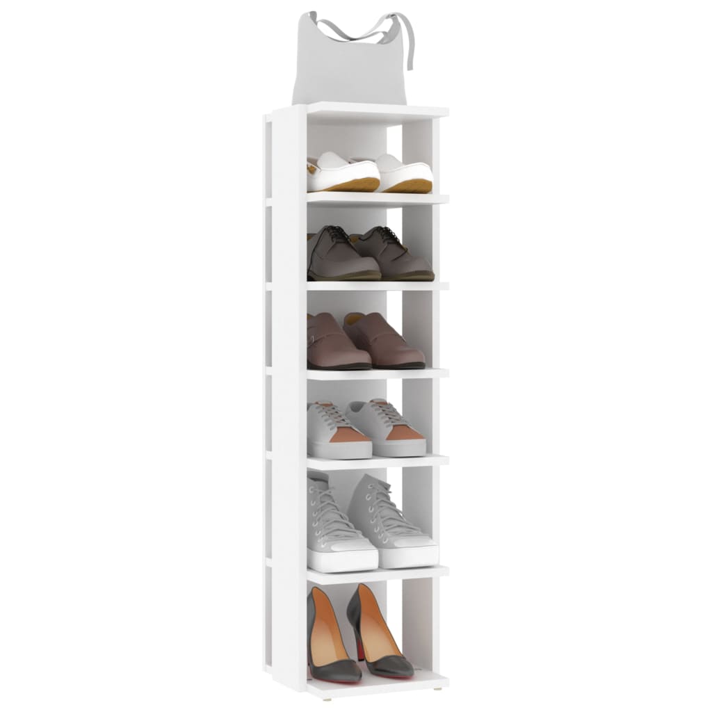 Schuhschränke 2 Stk. Weiß 27,5x27x102 cm Holzwerkstoff - Home & Family Shop Nicolas Schwarz