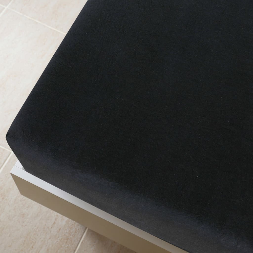 Spannbettlaken 2 Stk. Jersey Schwarz 100x200 cm Baumwolle - Home & Family Shop Nicolas Schwarz