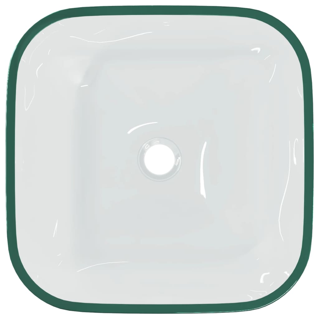 Waschbecken Glas 42x42x14 cm Transparent - Home & Family Shop Nicolas Schwarz