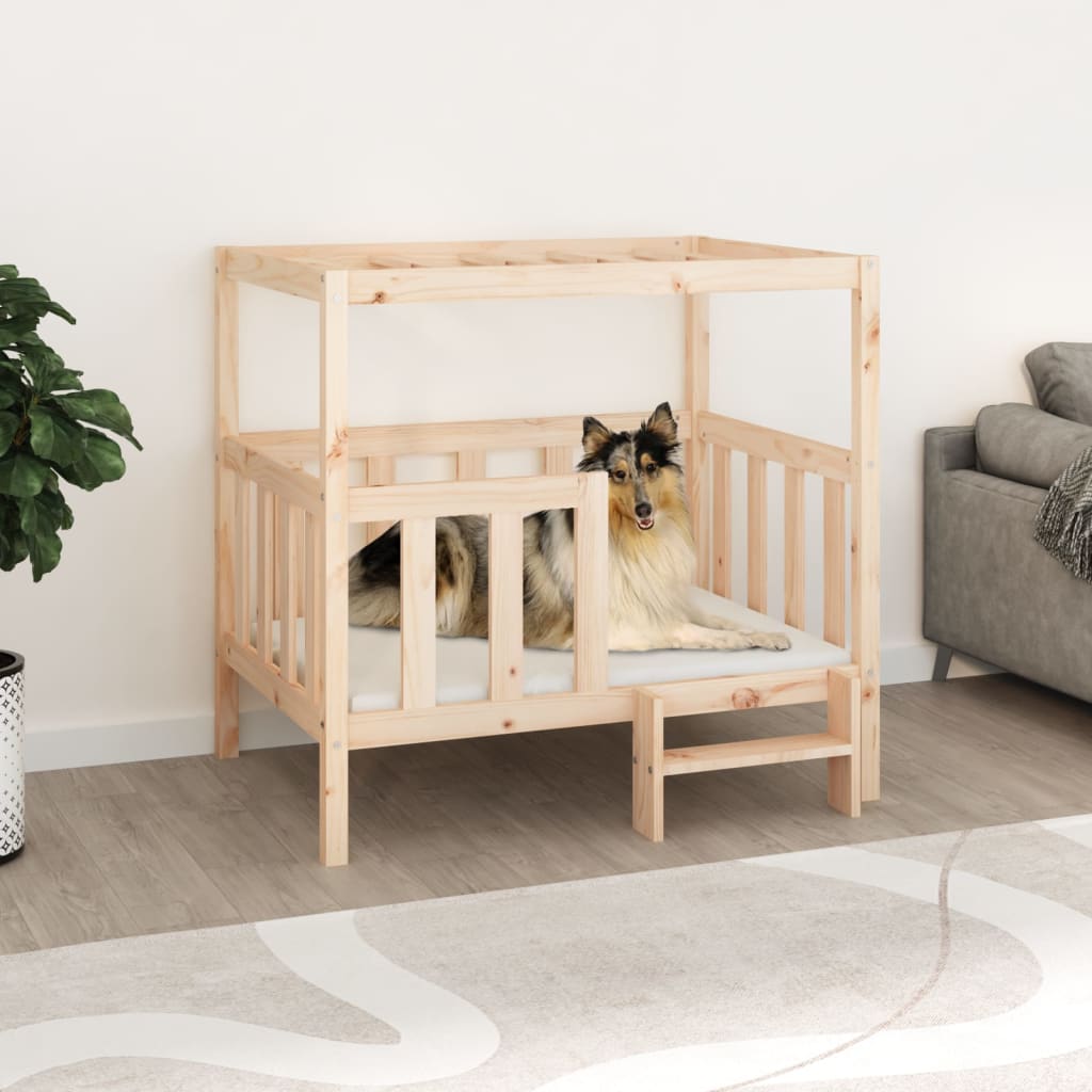 Hundebett 105,5x83,5x100 cm Massivholz Kiefer - Home & Family Shop Nicolas Schwarz