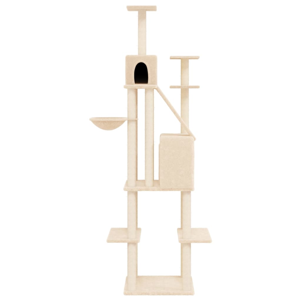 Kratzbaum mit Sisal-Kratzsäulen Creme 201 cm - Home & Family Shop Nicolas Schwarz