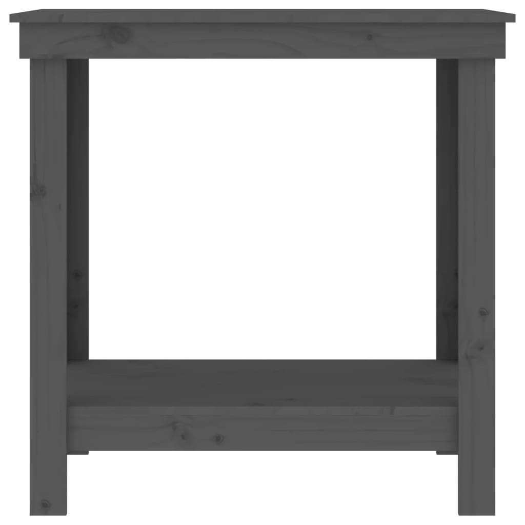 Werkbank Grau 80x50x80 cm Massivholz Kiefer