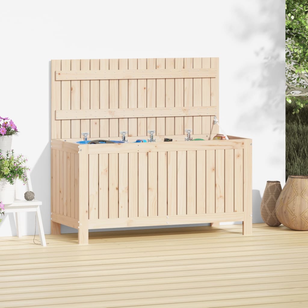 Coffre de jardin 115x49x60 cm Bois de pin massif