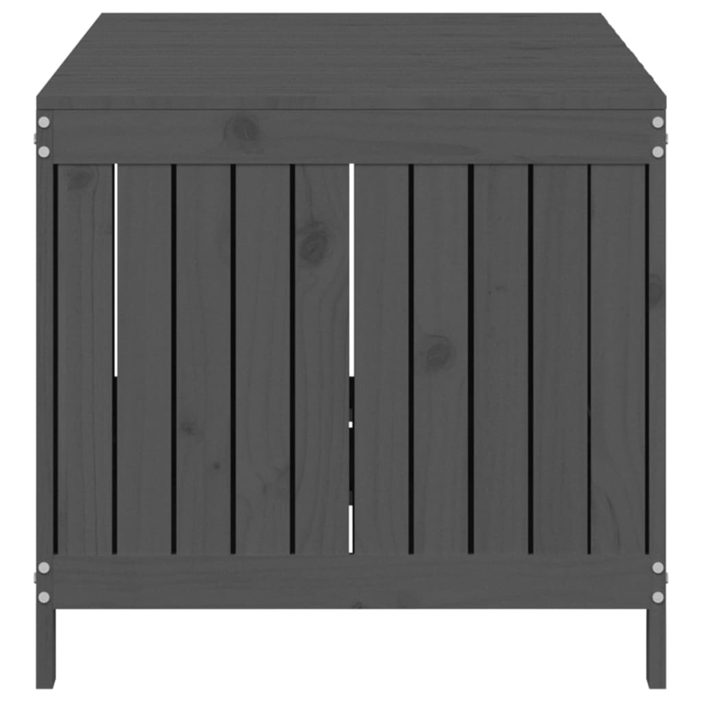 Coffre de jardin Gris 147x68x64 cm Pin massif