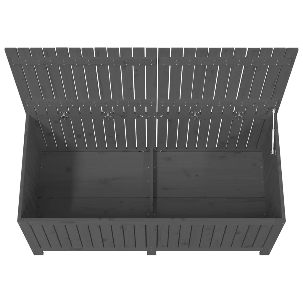 Coffre de jardin Gris 147x68x64 cm Pin massif