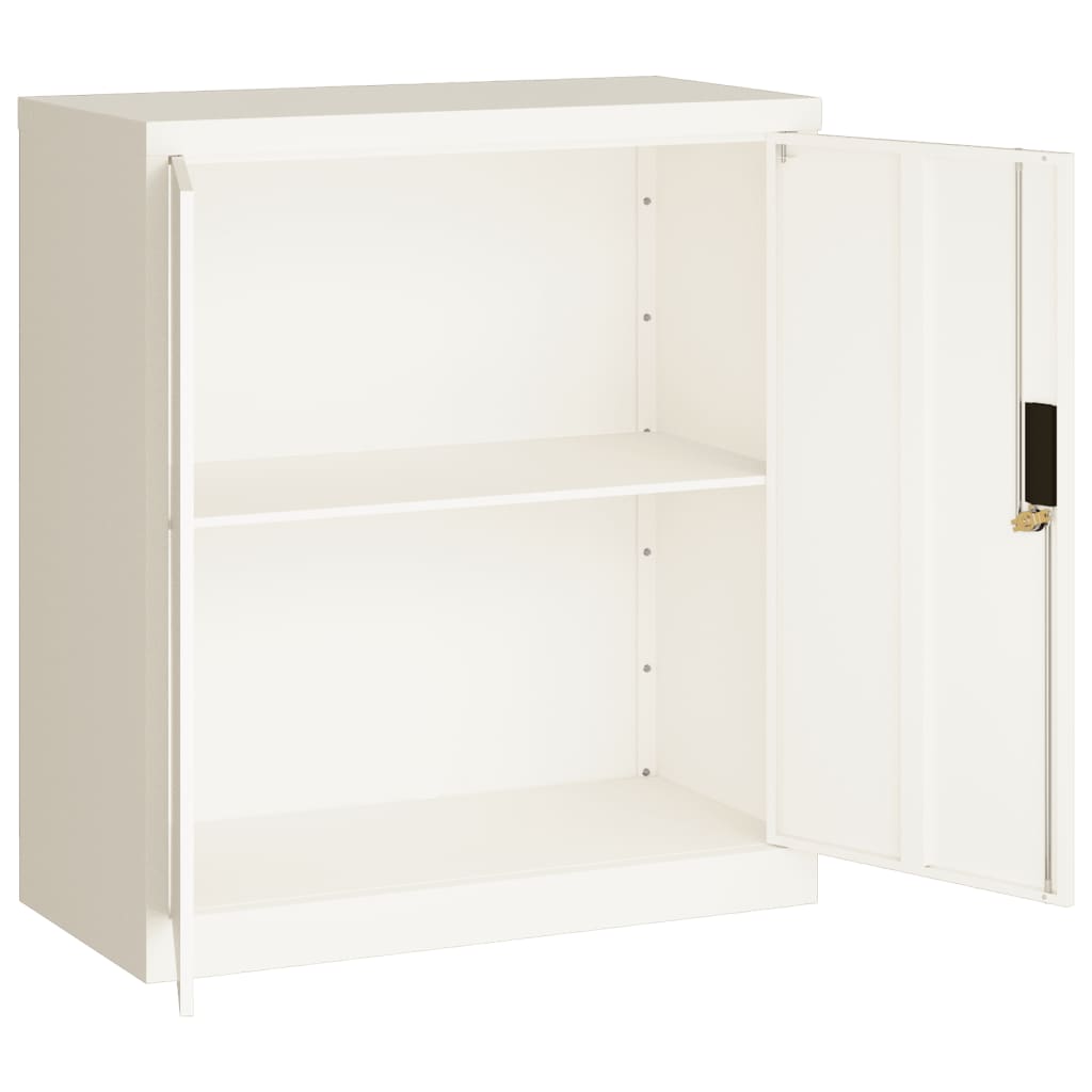 Filing Cabinet White 79x40x90 cm Steel