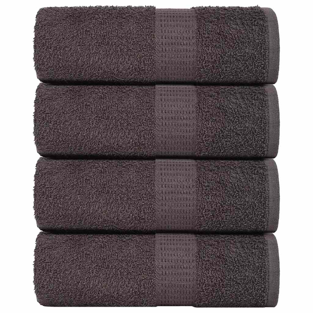 Gästetücher 4 Stk. Anthrazit 30x50 cm 360 g/m² 100% Baumwolle - Home & Family Shop Nicolas Schwarz