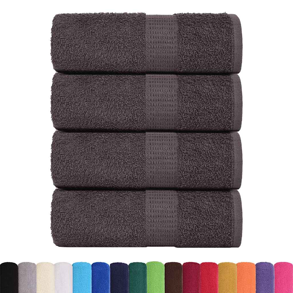 Gästetücher 4 Stk. Anthrazit 30x50 cm 360 g/m² 100% Baumwolle - Home & Family Shop Nicolas Schwarz