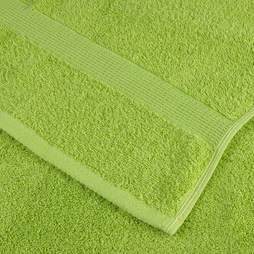 Premium-Handtücher SOLUND 4 Stk. Apfelgrün 100x200 cm 600 g/m² - Home & Family Shop Nicolas Schwarz