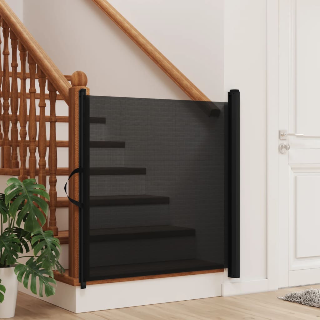 Haustier-Barriere Ausziehbar Schwarz 117,5x125 cm - Home & Family Shop Nicolas Schwarz