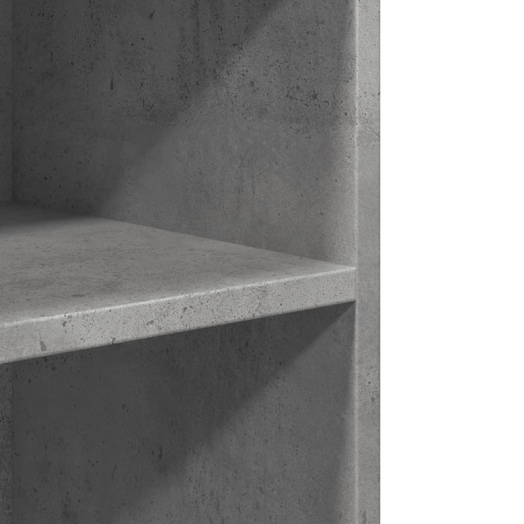 Table d'appoint à roulettes en béton gris 55x60x78 cm matériau bois