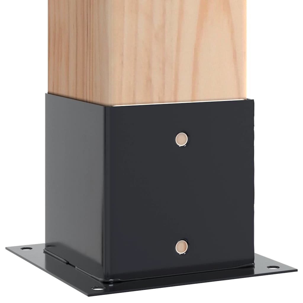 Pfostenträger Quadrat 12 Stk. 141x141mm Stahl Pulverbeschichtet