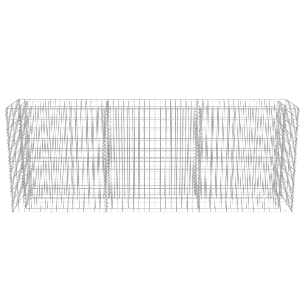 Gabionen-Hochbeet Verzinkter Stahl 270×50×100 cm
