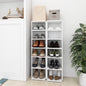 Schuhschränke 2 Stk. Weiß 27,5x27x102 cm Holzwerkstoff - Home & Family Shop Nicolas Schwarz