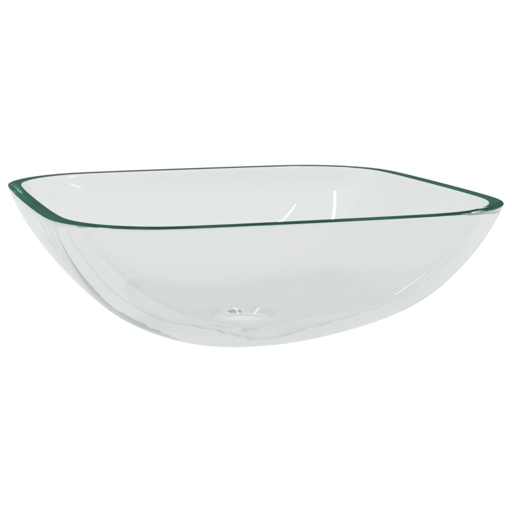 Waschbecken Glas 42x42x14 cm Transparent - Home & Family Shop Nicolas Schwarz