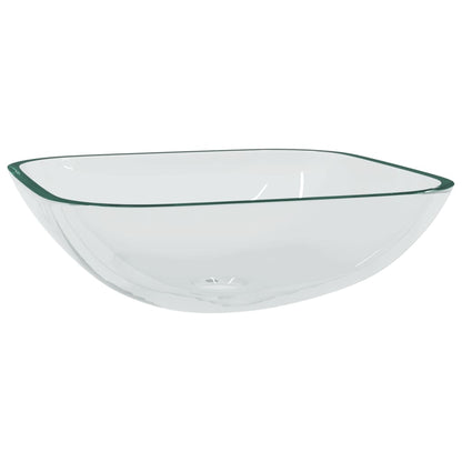Waschbecken Glas 42x42x14 cm Transparent - Home & Family Shop Nicolas Schwarz