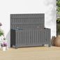 Coffre de jardin gris 108x42,5x54 cm Bois de pin massif