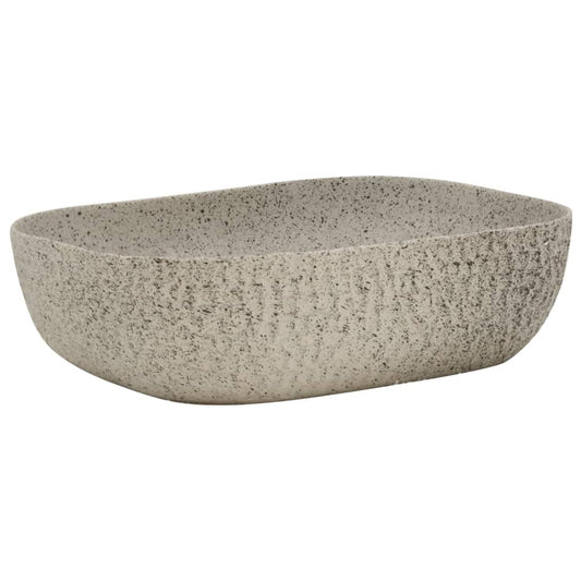 Aufsatzwaschbecken Grau Rechteckig 48x37,5x13,5 cm Keramik - Home & Family Shop Nicolas Schwarz