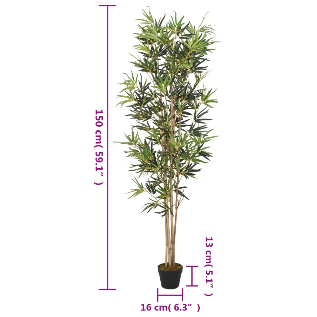 Bambusbaum Künstlich 828 Blätter 150 cm Grün - Home & Family Shop Nicolas Schwarz