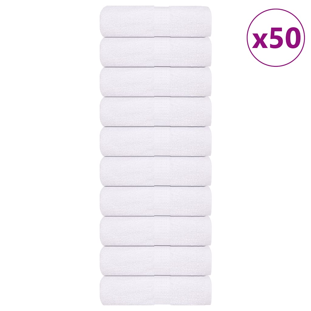 Waschlappen 50 Stk. Weiß 15x21 cm 360 g/m² 100% Baumwolle - Home & Family Shop Nicolas Schwarz