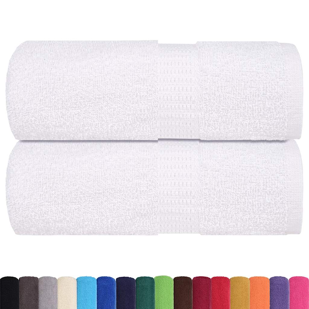 Gästetücher 2 Stk. Weiß 30x50 cm 360 g/m² 100% Baumwolle - Home & Family Shop Nicolas Schwarz
