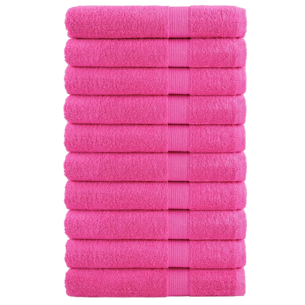 Premium-Handtücher SOLUND 10 Stk. Rosa 100x200 cm 600 g/m² - Home & Family Shop Nicolas Schwarz