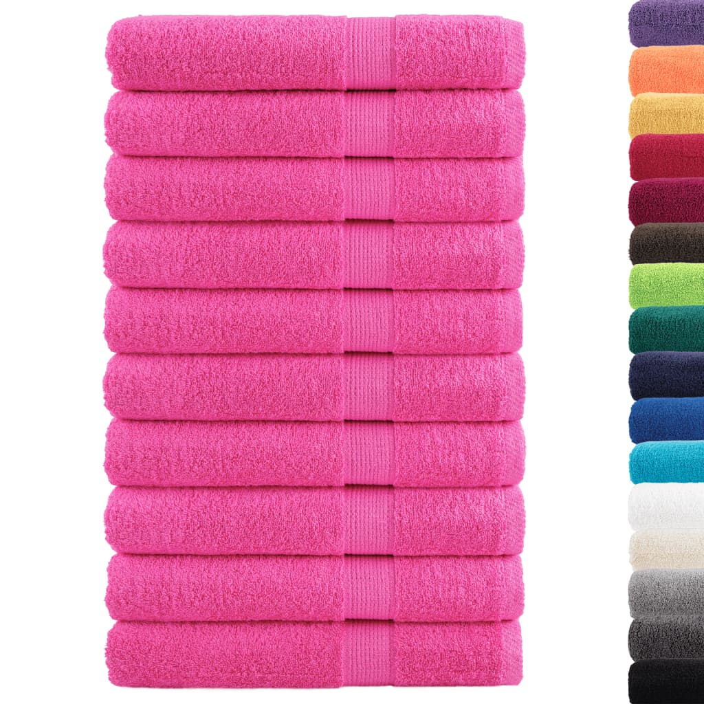 Premium-Handtücher SOLUND 10 Stk. Rosa 100x200 cm 600 g/m² - Home & Family Shop Nicolas Schwarz