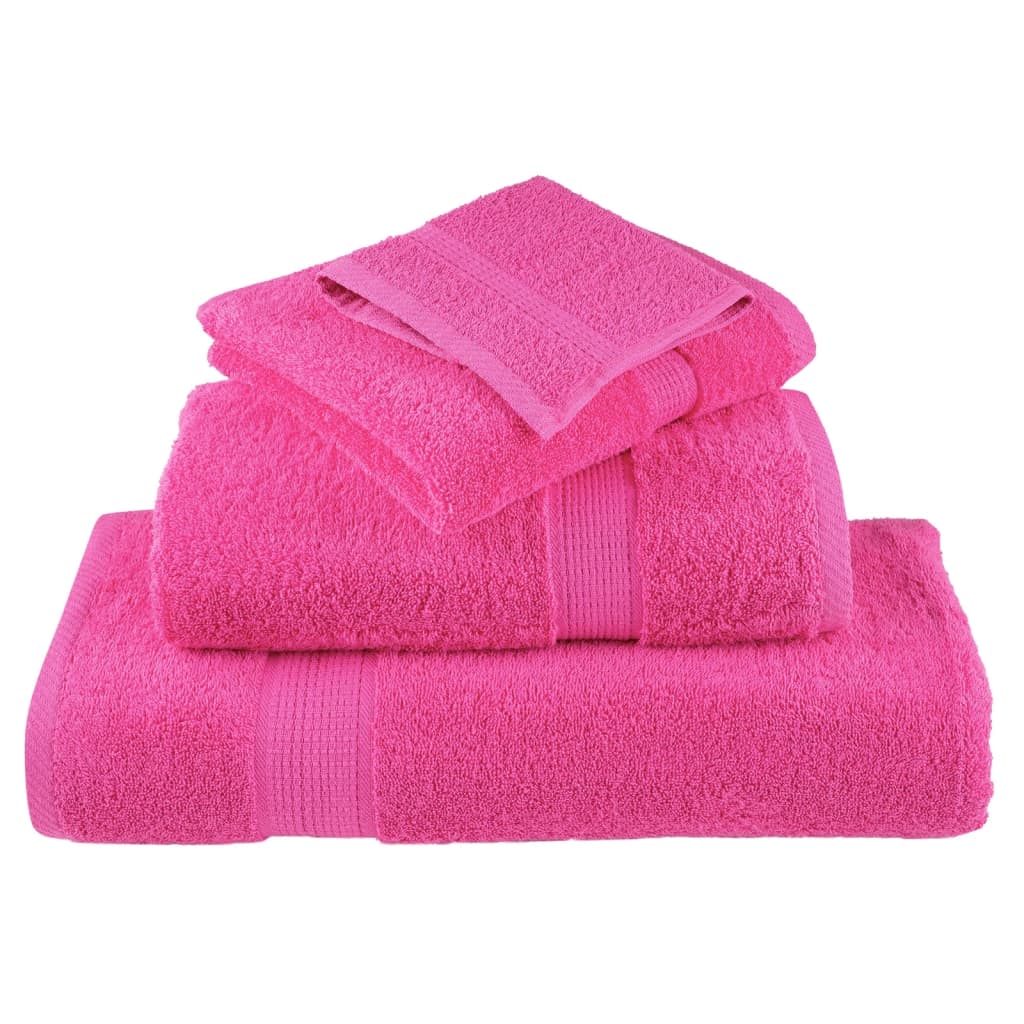 Premium-Handtücher SOLUND 10 Stk. Rosa 100x200 cm 600 g/m² - Home & Family Shop Nicolas Schwarz